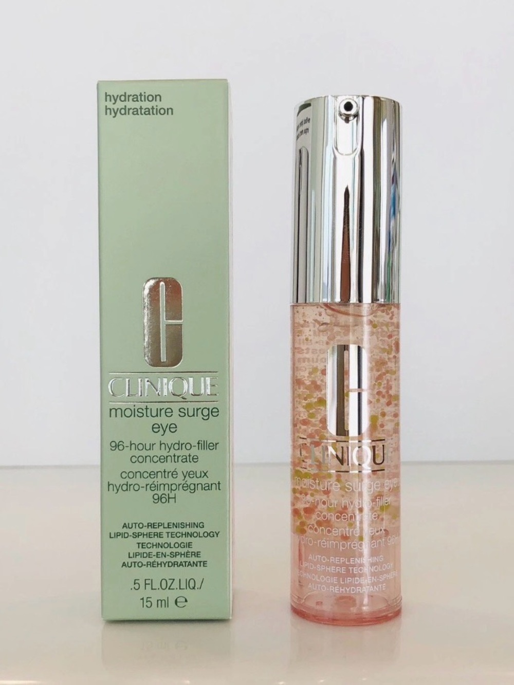 NIB CLINIQUE Moisture Surge Eye 96-Hour Hydro-Filler Concentrate 0.5 oz/15 ml